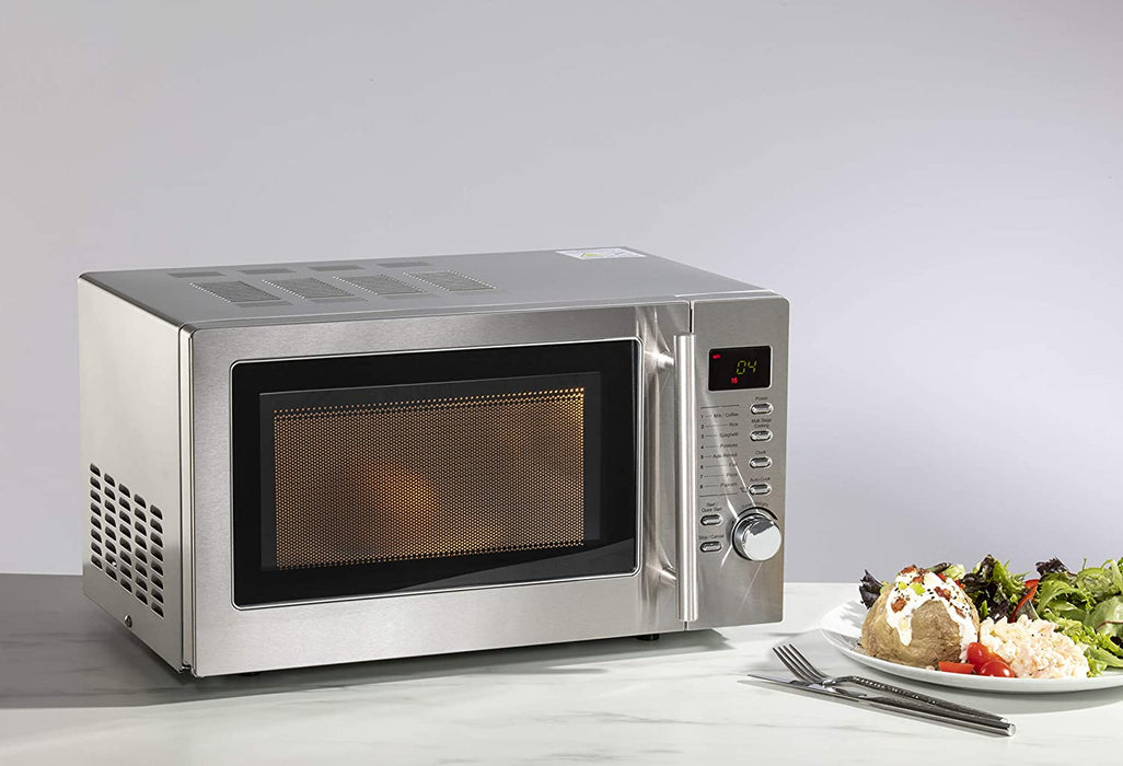 Daewoo 20L Digital Microwave With Grill 800W (Stainless Steel) (UK Plug)