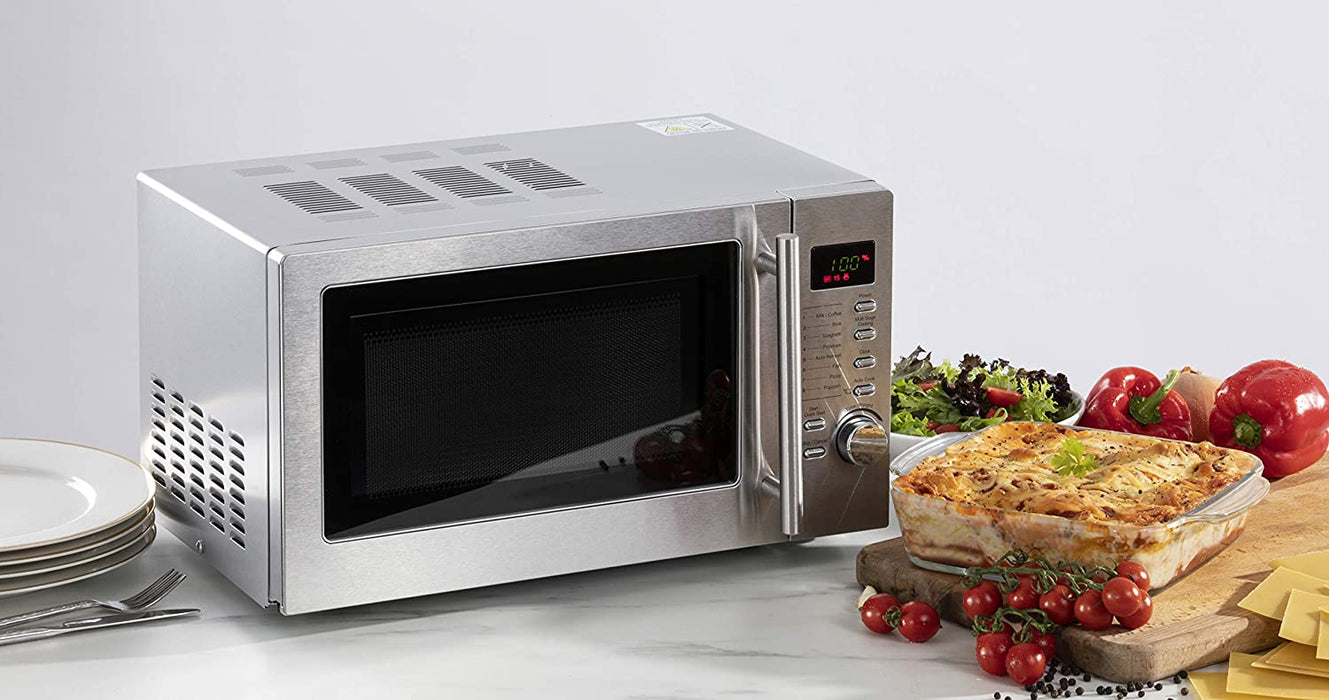 Daewoo 20L Digital Microwave With Grill 800W (Stainless Steel) (UK Plug)