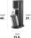 SodaStream Duo Sparkling Water Maker Machine, 1 Litre Reusable BPA Free Reusable Water Bottle +  1 L Glass Carafe & 60 Litre Quick Connect CO2 Gas Cylinder  ( Black)