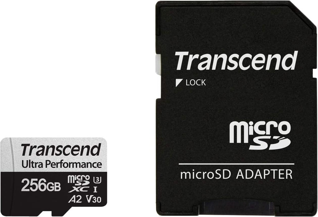 Transcend Performance card Imaging microSD 256GB microSD w/ adapter UHS-I U3 A2 Ultra Performance