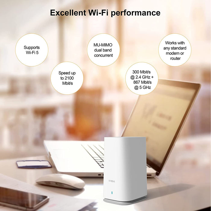 STRONG ATRIA AC2100 Whole Home Mesh Wi-Fi System (White) U.K