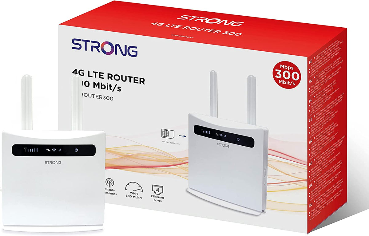 Strong LTE 4G Wi-Fi Router 4g Sim Wi-Fi 4 (White) (UK Plug) — REACTIVE ...