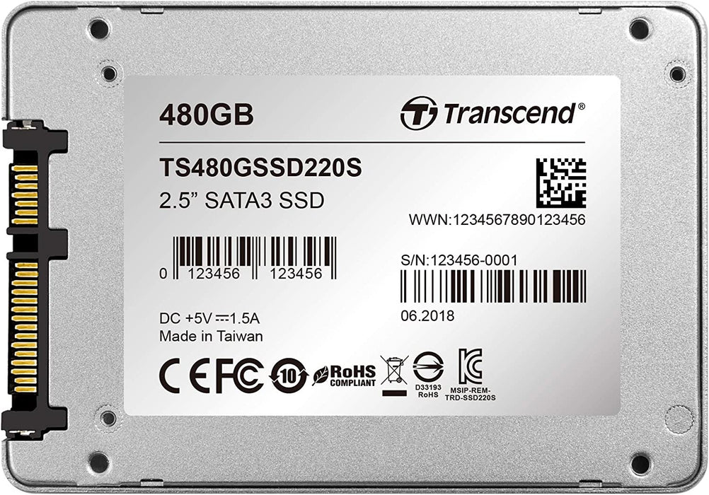 Transcend Upgrade Computing 2.5" SSD 480GB, 2.5" SSD220S, SATA3, TLC, Al