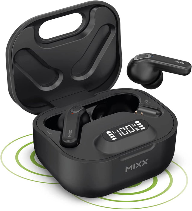 Mixx Streambuds Mini Charge True  Wireless Earphones (Black & White)