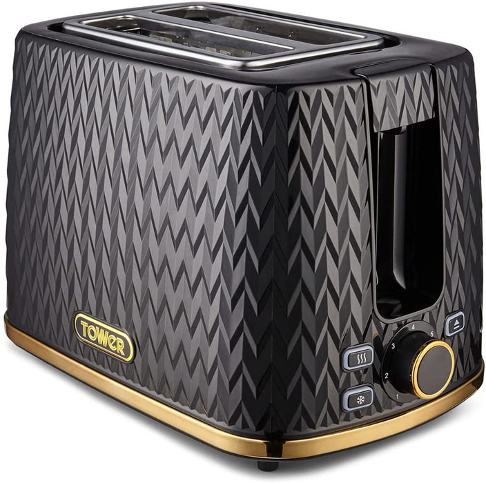 Tower Empire 2 Slice Black Toaster