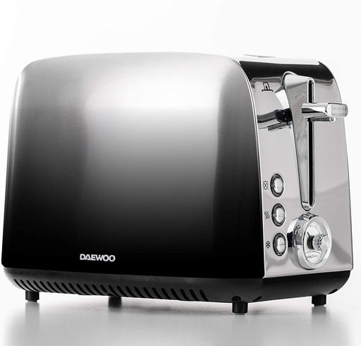 Daewoo Callisto Collection 2 Slice Toaster 930W (Black/Stainless Steel) (UK Plug)