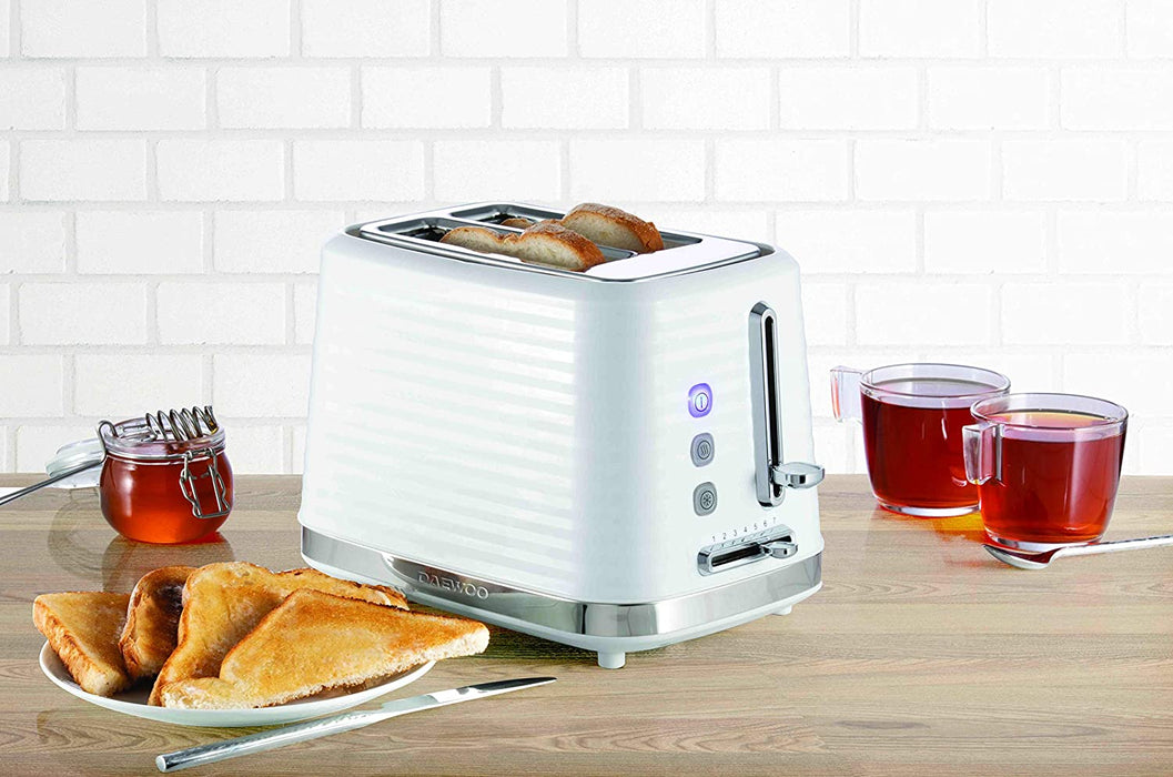 Dew Toaster Daewoo Hive Collection 2 Slice Toaster 930W (White) (UK Plug ...