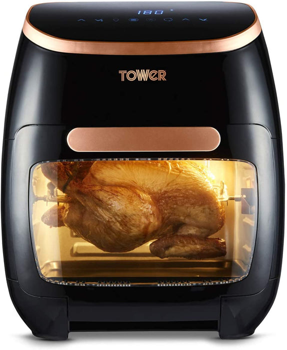 Tower Xpress Pro 2000W 11 Litre 5-in-1 Rose Gold Digital Air Fryer Oven with Rotisserie