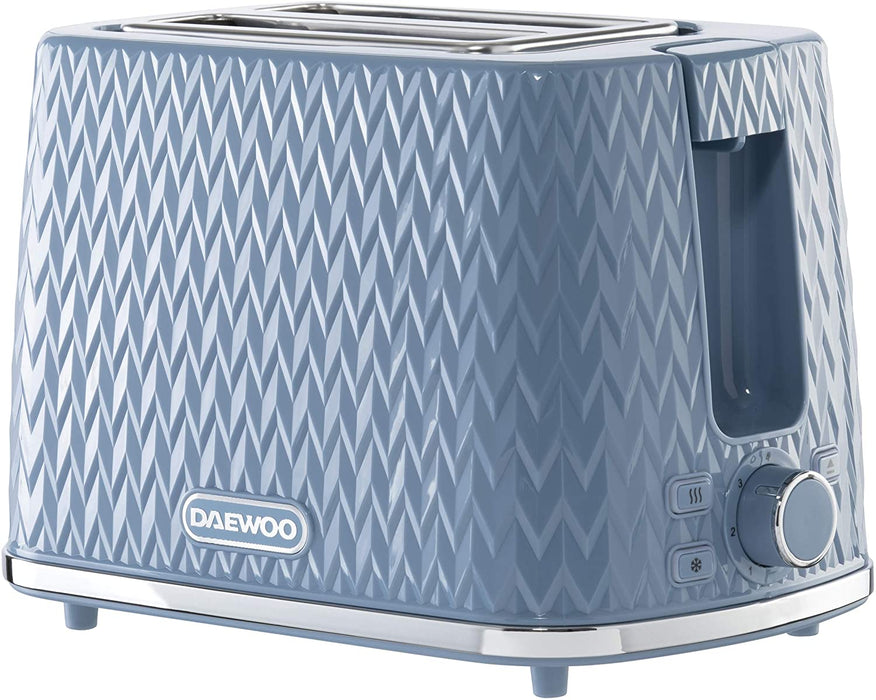 Daewoo Argyle Collection 2 Slice Toaster 930W (Blue) (UK Plug)